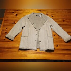 L.L. Bean Cream Teddy Jacket Cozy and Stylish
